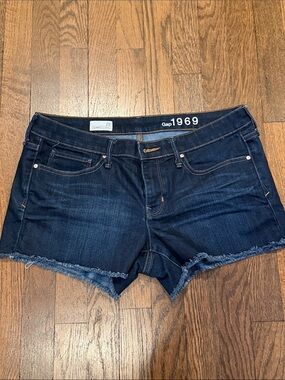 GAP Woman’s Blue Denim Cut-Off Denim Shorts